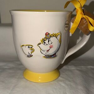 22 oz Disney Mrs. Potts and Chip White and Yellow Mug